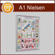 Багетная настенная рамка «Nielsen» А1 формата, книжная, матовое серебро